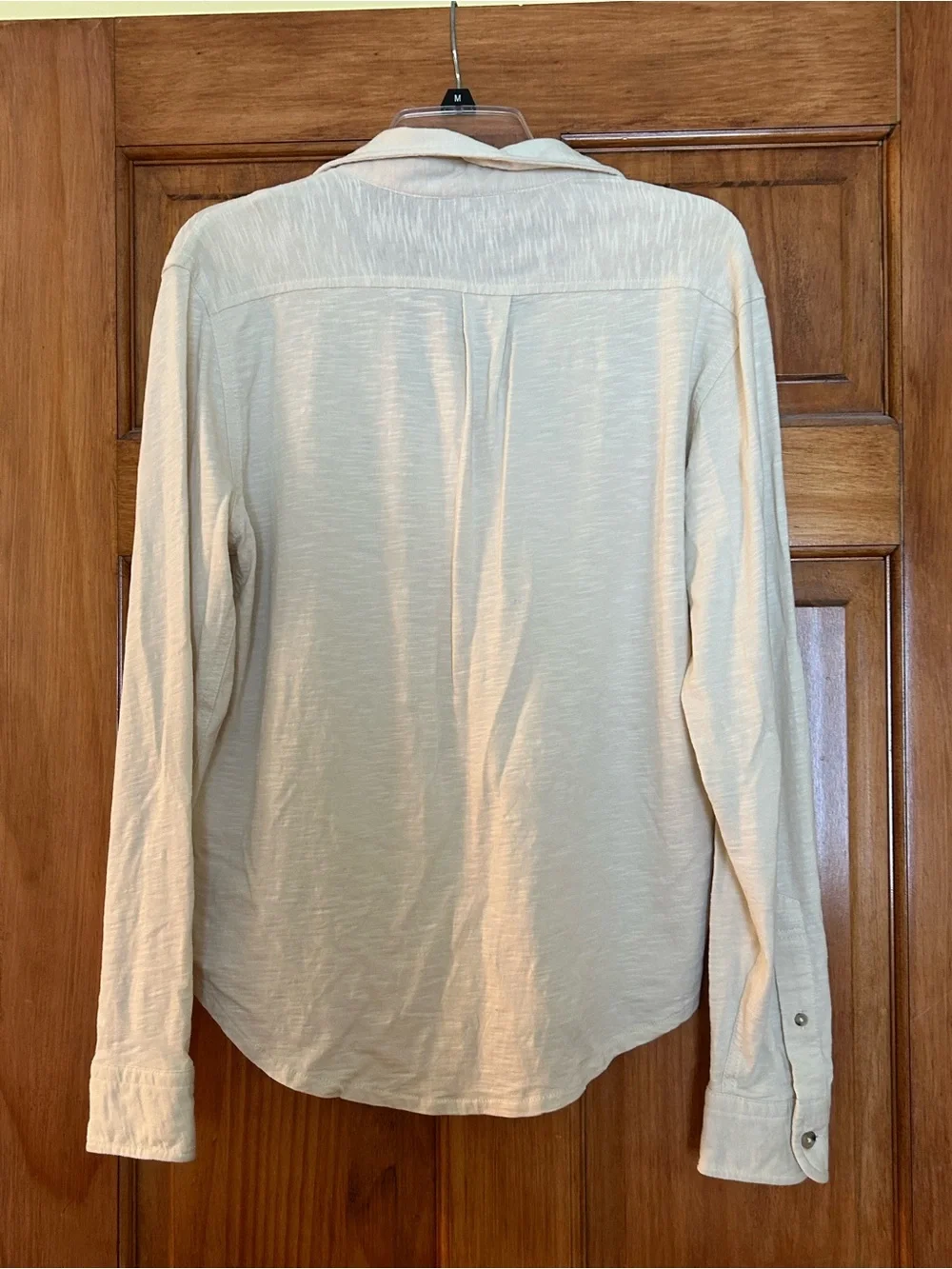 J. Crew Cream Long-Sleeve Casual Button-Down Shirt